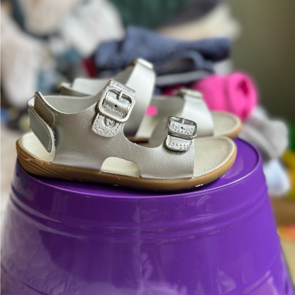 Merrell Silver Kids Sandals with Buckles